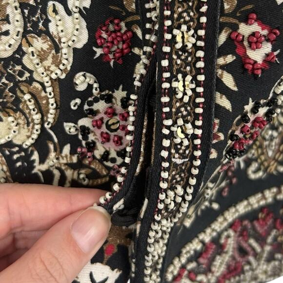 Soft Surroundings Mandala Bolero Beaded Clasp Front Cropped Jacket Womens Large - Picture 4 of 6
